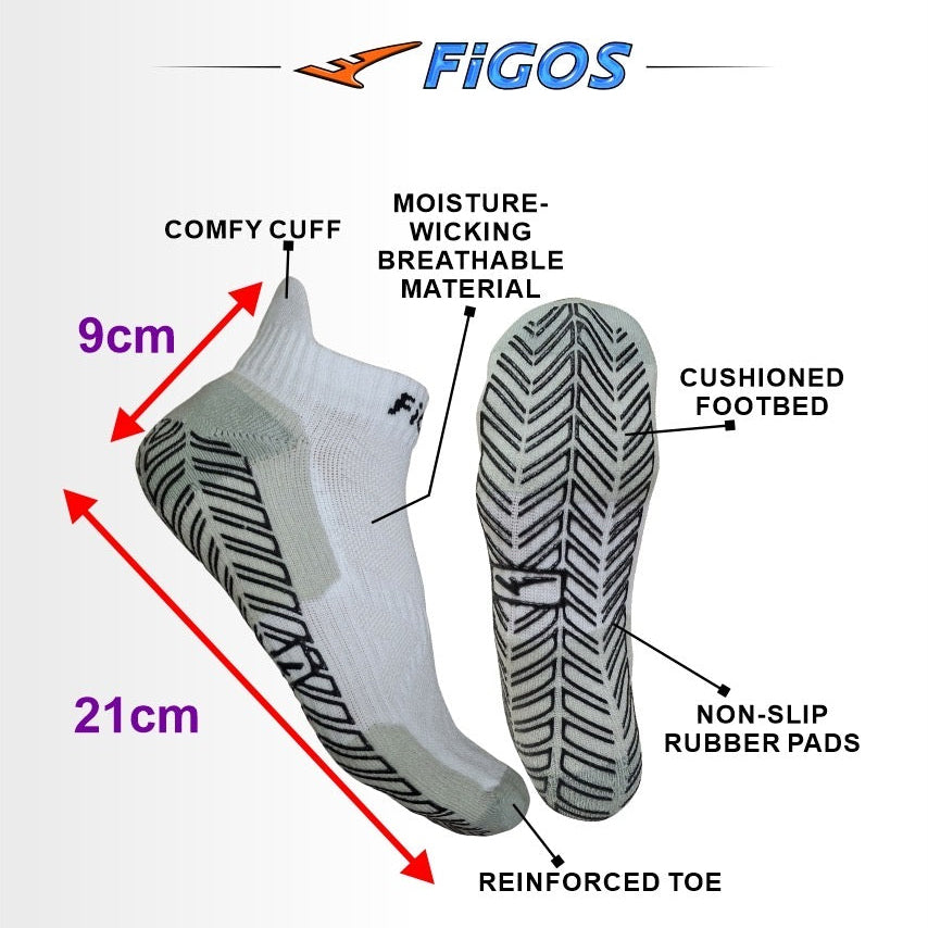 FIGOS PROFESSIONAL ANTI SLIP SOCKS ANKLE CUTTING ENHANCED GRIP