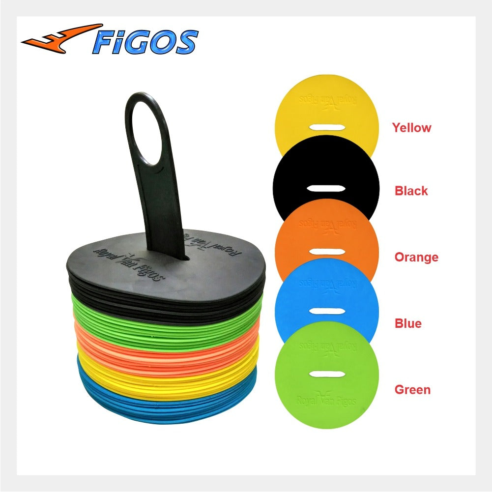 FIGOS FLAT DISC CONE SET OF 40 PCS MULTICOLOUR A108