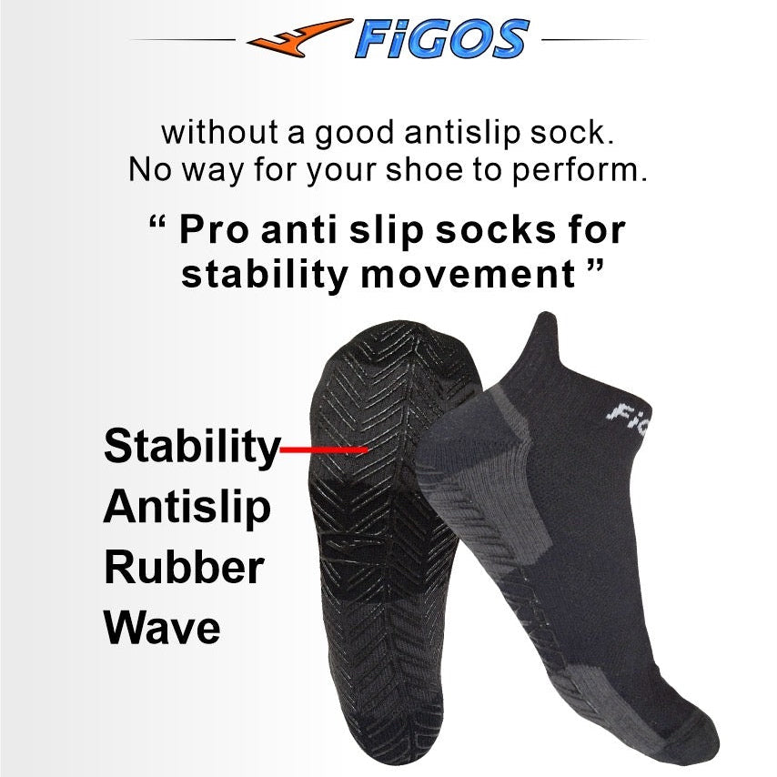 FIGOS PROFESSIONAL ANTI SLIP SOCKS ANKLE CUTTING ENHANCED GRIP