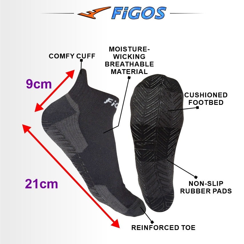 FIGOS PROFESSIONAL ANTI SLIP SOCKS ANKLE CUTTING ENHANCED GRIP