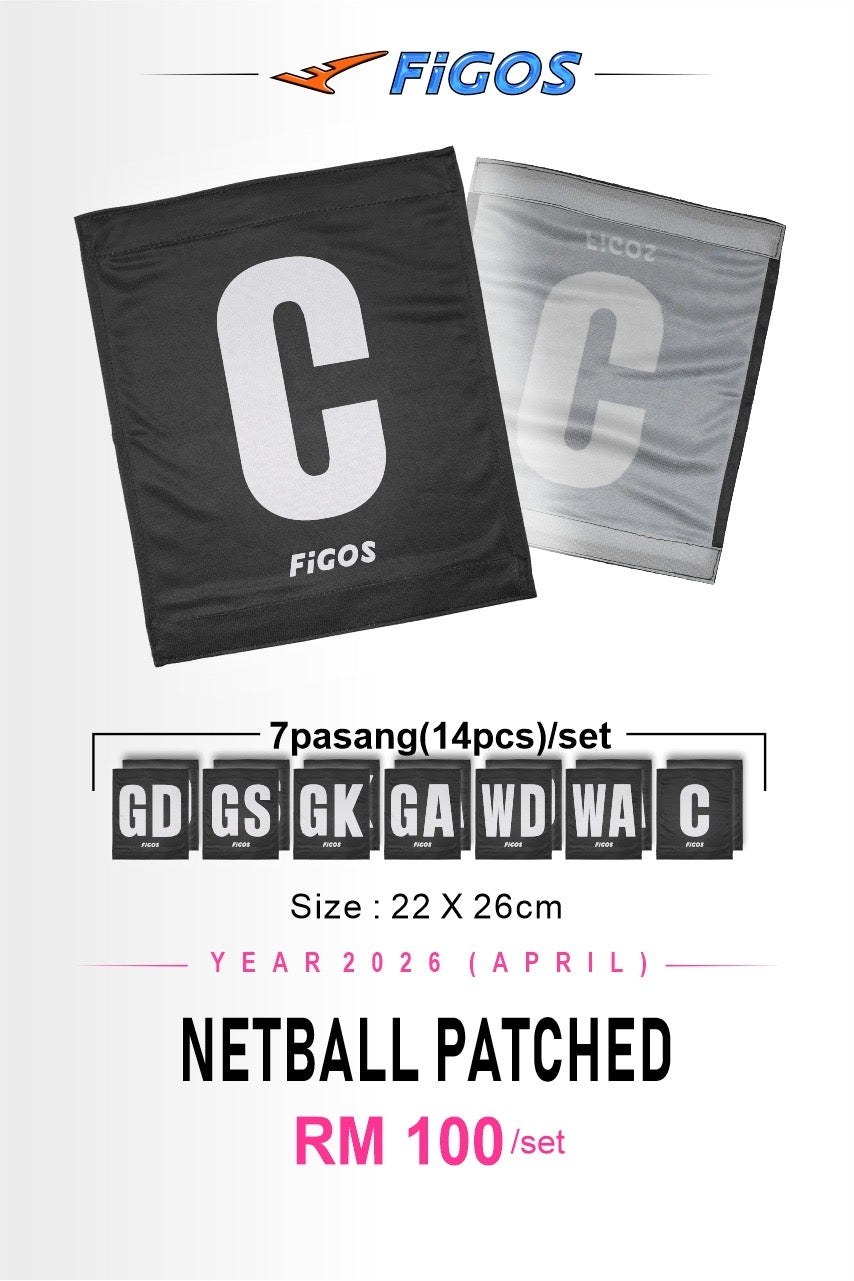 Figos Netball Position Patches Set